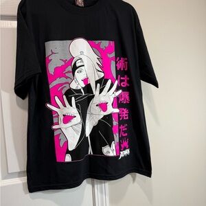 ROCK STAR Black Graphic T-Shirt with Pink  Design Sz XL